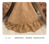 Juego de ropa de cama cálida de piel sintética de conejo, funda de edredón cálida transpirable, agradable a la piel, Queen, acogedor, Otoño e Invierno - details 16