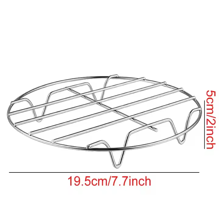 Parrilla para freidora de aire, parrilla metálica cuadrada/redonda/rectangular, accesorios para freidora de aire - 1