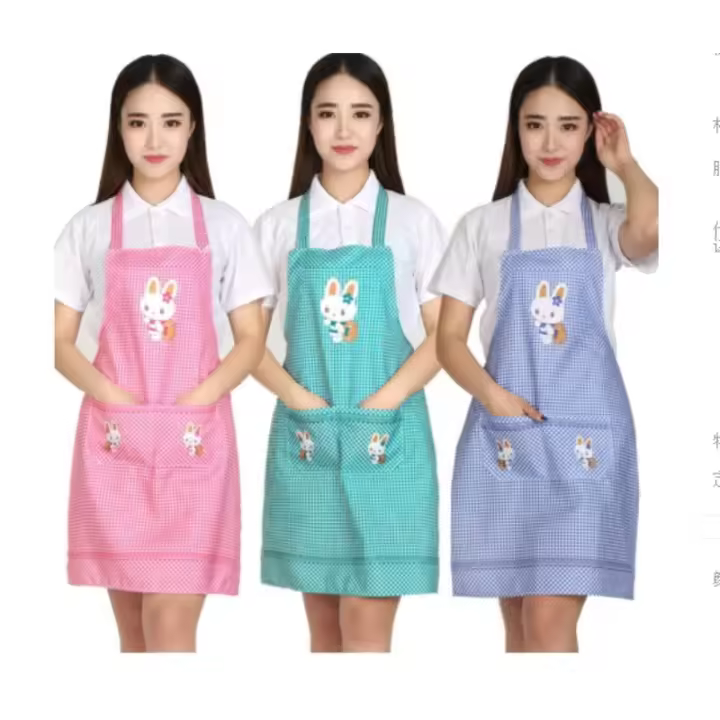 Delantal de Cocina con Diseño de Dibujos Animados Impermeable, Compartimentos para Cocinar, Hornear, Barbacoa, Fiesta Para Adultos, Adecuado para Cocina, Salón de Uñas - 1