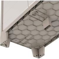 Armario Gulliver Bajo Almacenamiento Interior y Exterior Resina Impermeable con 2 Puertas y 2 Baldas Ajustables en Altura Color Beige/Arena 80 x 44 x 100 cm - details 17