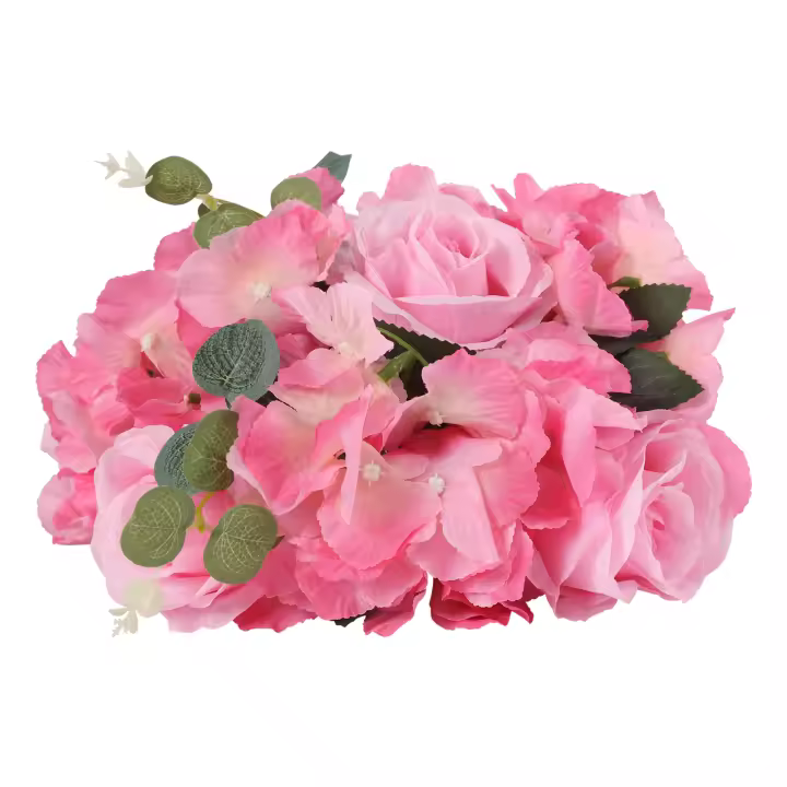 Bolas de rosas artificiales para fiesta, flores románticas realistas, reutilizables, 40x20cm, 10 piezas - 1