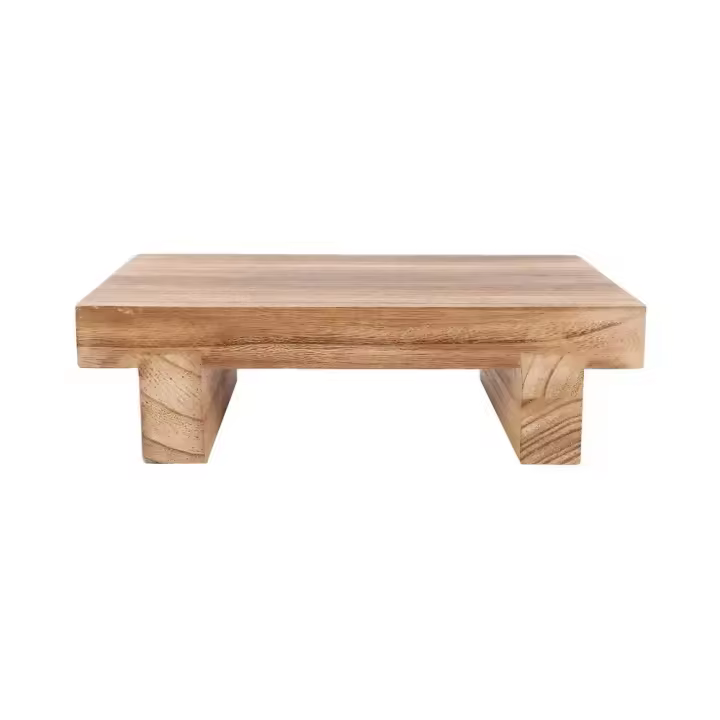 Reposapiés móvil multiusos, escalón de mesita de noche de madera para interiores y exteriores, sala de estar en casa - 1