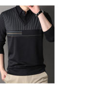 Caumanl-Camiseta de manga larga para hombre, ropa de trabajo informal de negocios, corte Regular, talla europea, moda de otoño - details 4