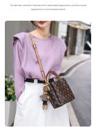 FOXER-Bolso cruzado de cuero sintético para mujer, bandolera con estampado de cubo - details 16