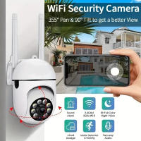 Monitor inteligente con WiFi para el hogar, cámara de monitoreo a todo color HD con visión nocturna para interiores, 360 grados - details 2