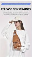 Nuevo bolso de mensajero unisex impermeable y resistente al desgaste, bolso cruzado, bolso de mano, bolso de hombro, bolso de pecho, hecho de tela resistente al desgaste, gran capacidad con bolsillos grandes, fácil de transportar, adecuado para el trabajo - details 2