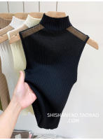 Top de Malla Acolchado Vestido Chic Sin Mangas para Mujer Estilo Callejero Moderno Moda Deportiva - details 20