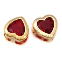 Pulsera de Abalorios de Brass de Oro 18K con Encantos de Corazón de Zirconia - details 6