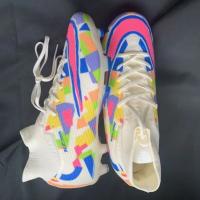Tacos de fútbol para hombre y mujer, zapatos de fútbol para césped, tacos de fútbol, ​​tobillo alto, botas de fútbol AG FG, zapatillas de entrenamiento - details 4