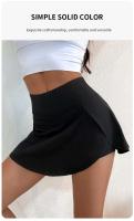 Culottes deportivos de cintura alta para mujer, falda de secado rápido antiligera con forro de tenis Fiess, adecuada para correr y Yoga - details 3