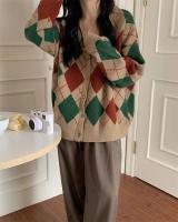 Cardigan de Punto Retro para Mujer 2024 Ajuste Suelto, Manga Larga, Gancho, Elegante - details 6