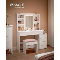 Tocador Moderno con Luces LED Ajustables Mesa de Maquillaje con Espejo Compartimentos Abiertos - details 9