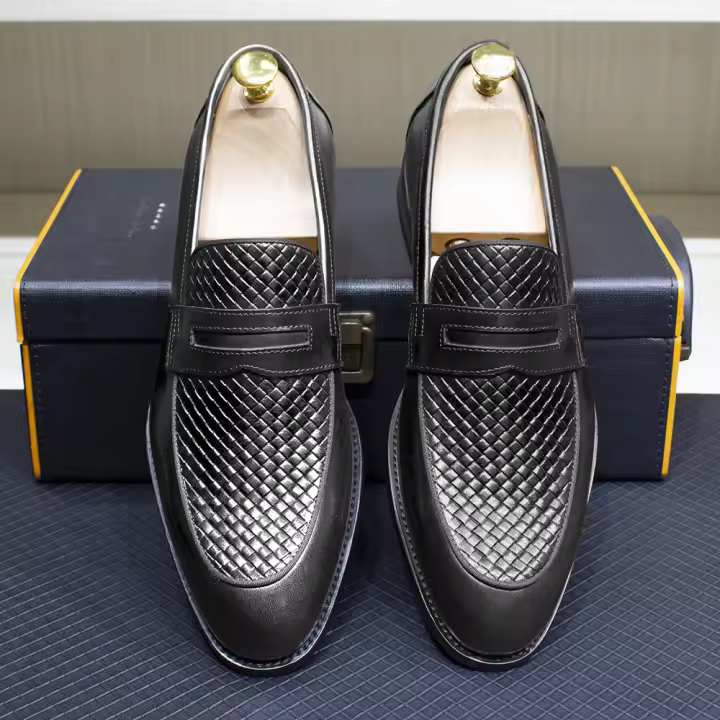 Nuevos mocasines británicos retro de un pedal con punta redonda - 1