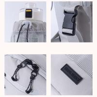 Bolsa de transporte de botella de agua de malla con correa para el hombro, bolso cruzado de nailon de secado rápido para botella de agua, asa de bolsillo frontal - details 2