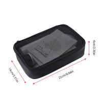 Bolso De Maquillaje Para Mujer En Color Sólido Con Cierre De Cremallera Bolsa De Cosméticos Transparente Y Malla Portátil Mini Para Viajes Organizador De Almacenamiento - details 10