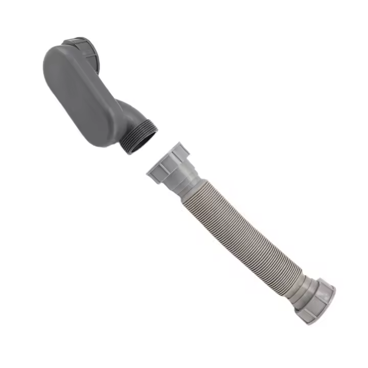 Trampa de perfil bajo de 1 1/2 P, tubo de drenaje de ducha de bañera Flexible, trampa plana de P, drenaje de bañera independiente para drenaje de bañera - 1