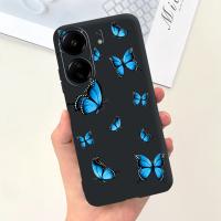 Funda trasera para Xiaomi Poco C65, cubierta suave de silicona líquida mate con estampado de dibujos animados de flores, protección a prueba de golpes - details 17