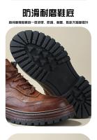 Botas de cuero de alta gama para hombres zapatos de piel de vaca pura zapatos altos de piel de vaca de primera capa - details 2