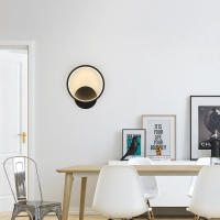 Lámpara de Pared LED Goeco Aplique Pared Interior 12W Luz de Pared Redonda Iluminación de Pared Blanco Cálido 300 Material Metálico con Vidrio Ornamento Lente LED - details 17
