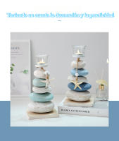 Adornos Decorativos de Candelabros de Piedra Estilo Mediterráneo Artesanías de Mesa de Exhibición de Estrellas del Mar de Madera Doble Color Opcional - details 6