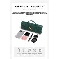 Porta archivos bolso cruzado portátil Horizontal primavera y verano nuevo bolso tejido de cuero suave - details 9