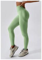 Pantalones de Yoga sin costuras para mujer, mallas Push Up de cintura alta, ajustados, de secado rápido, elásticos, para entrenamiento - details 25