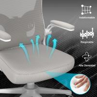 Silla de Oficina Ergonómica Ajustable Respirable, Ajustable, Giratoria de 360°, Reposabrazos Abatibles de 90°, Soporte Lumbar - details 6