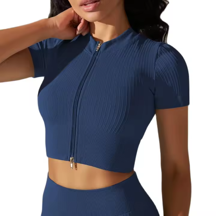 Camiseta deportiva para mujer, camiseta elástica cómoda y transpirable, ropa deportiva para gimnasio, correr y yoga - 1