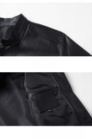 Chaqueta de Cuero para Hombres CHAIFENKO Abrigo Suelto, A Prueba de Viento, Cálido para Otoño-Invierno, Cierre de Cremallera, Forro de Poliéster - details 5