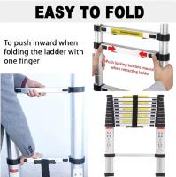 Escalera Plegable de Aluminio Multiusos 5M de Extensión con Ganchos 16.5FT Resistente hasta 330lb - details 2