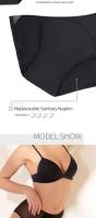 Ropa interior menstrual sexy de cintura alta a prueba de fugas de 4 capas para mujer, transpirable, sin costuras, 5xl6xl - details 4