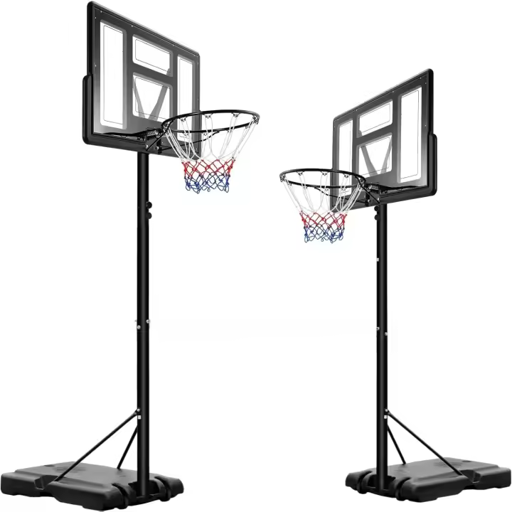 Canasta de Baloncesto Portátil con Ruedas Altura Ajustable para Niños y Adultos - 1