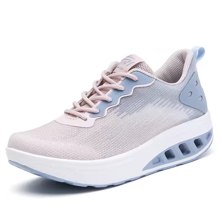 Zapatillas deportivas de malla con fondo grueso Zapatillas de running transpirables con fondo blando Zapatillas casual para mujer - 1