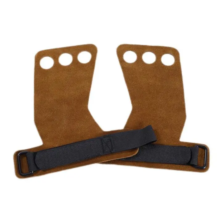 1 par de correas eléctricas sin dedos para Fitness, flexión de bíceps SBR, correas de muñeca para hombre musculoso, correas eléctricas de levantamiento muerto resistentes al desgaste de cuero - 1