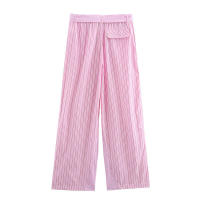 Conjuntos de Moda para Mujer OUWU Estampado a Rayas, Blusa de Manga Larga, Pantalones con Cinturón, Tallas Grandes - details 7