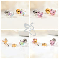 ZS-pendientes de acero inoxidable para mujer y niña, aretes de 20G con forma de corazón, estrella, Circonia cúbica, cristal, Piercing para el lóbulo y la hélice del cartílago, 1 unidad - details 6