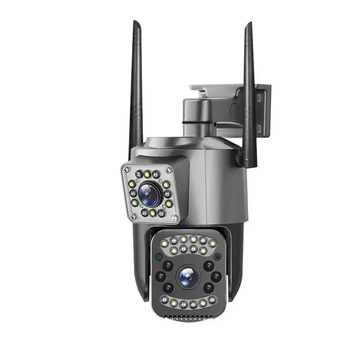 Cámara IP WIFI de seguridad para exteriores Cámara de videocamera inalámbrica de 8MP 4K PTZ lente Dual Zoom 10X visión nocturna montaje en pared estilo de torre compatible con smartphone y Android - 1