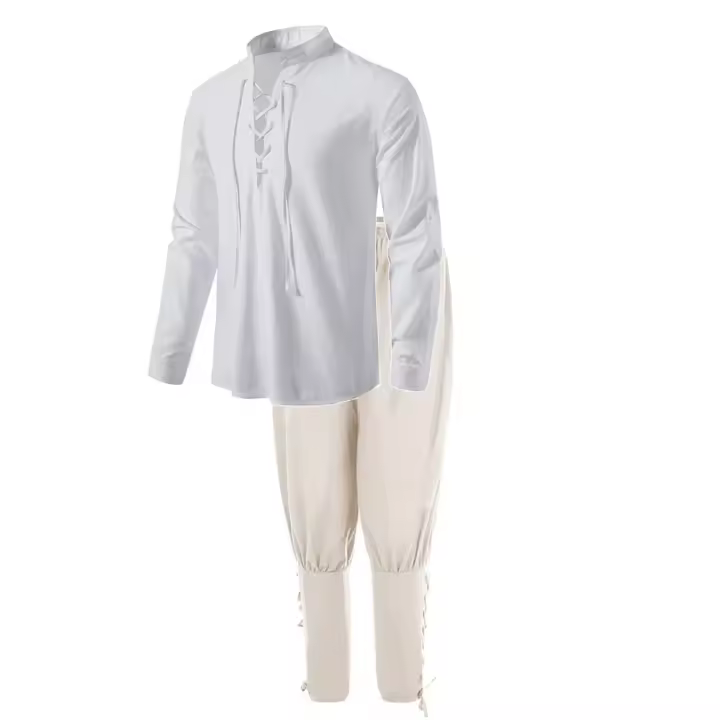 Conjunto de Caballero Medieval para Hombres Camisas de Pirata de Renaissance - 1