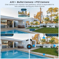 Cámara Wifi PTZ de 8MP, pantalla Dual, visión nocturna, cámara de vigilancia CCTV para exteriores, detección humana, aplicación iCSee, protección IP de seguridad - details 2