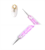 Pluma de Pintura de Punta de Acero Acrílico KADS para Manicura Herramienta de Salón en Casa Doble Punta Rosa Para Arte de Uñas - details 6