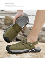Verano dos usan zapatillas de playa, sandalias deportivas al aire libre y zapatos de montañismo. - details 23