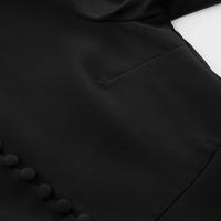 Vestido negro de línea A con diseño de manga larga para mujer, primavera verano, nuevo. - details 19