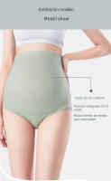 Pantis de Maternidad de Algodón de Cintura Alta Soporte Abdominal, Color Sólido, Transpirable para Mujeres Embarazadas Estilo BRIEF, Acolchado en Nylon, Retirable - details 7