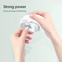 Tijeras de uñas eléctricas recargables, Mini cortaúñas para niños y adultos, recortador de uñas automático, pulido de manicura con luz - details 2
