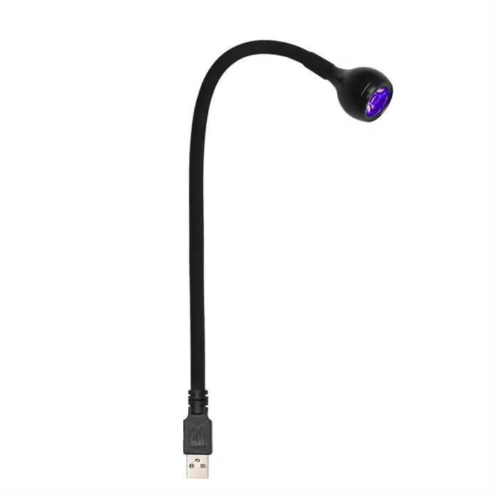 Secador de uñas LED para uñas de Gel, lámpara de uñas de Gel de 2W, Mini Luz de esmalte de uñas con cuello de cisne, lámpara de curado UV portátil para detección de manchas - 1