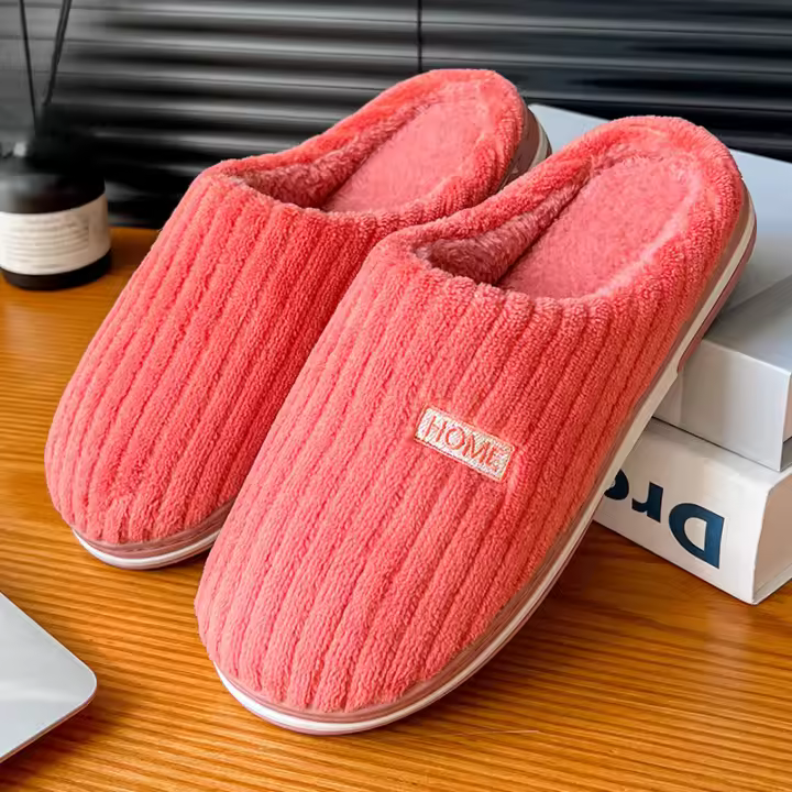 Antideslizante hogar hogar pareja interior caliente felpa algodón fregona. - 1