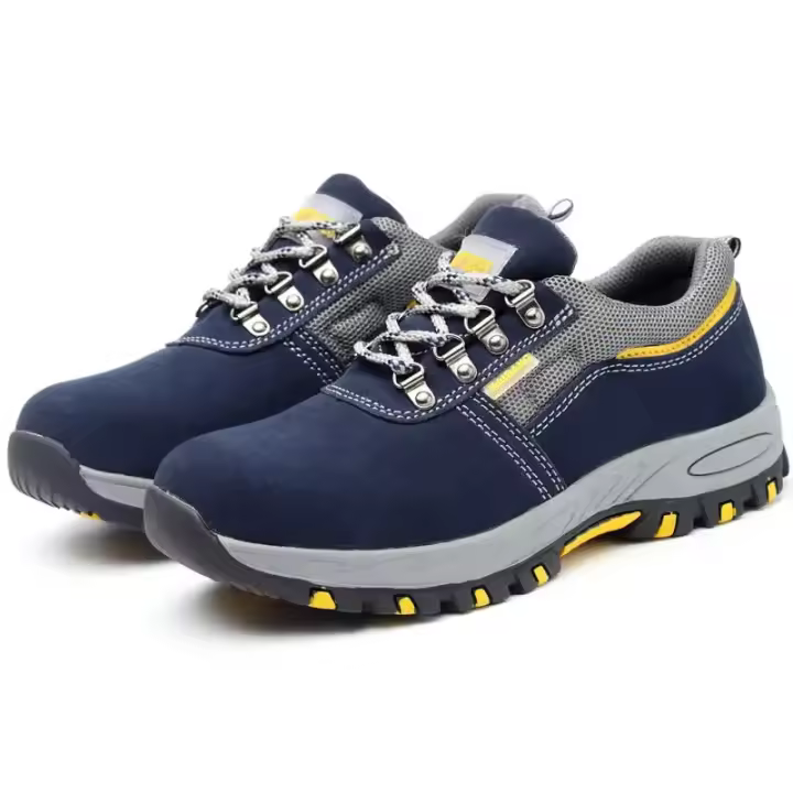 Botas de Trabajo de Cuero con Punta de Acero para Hombres Zapatillas de Protección Indestructibles contra Agujeros Duraderas para Trabajo - 1