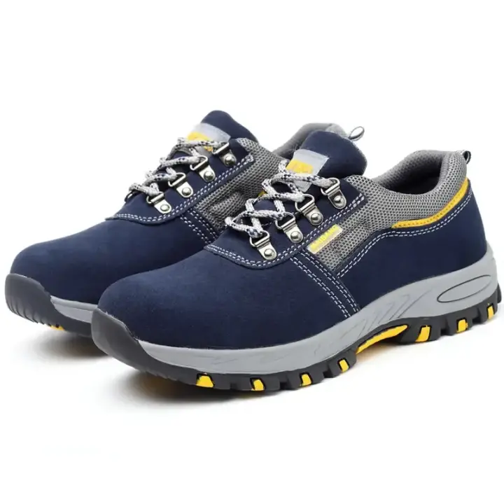 Botas de Trabajo de Cuero con Punta de Acero para Hombres Zapatillas de Protección Indestructibles con Sola de Kevlar Duraderas para Trabajo - 1