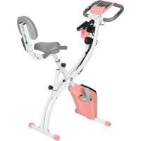Bicicleta estática plegable regulable en altura, resistencia magnética ajustable, bicicleta de ejercicio con pantalla LCD y asiento con respaldo, sensor de pulso, 105x48x118 cm - details 24