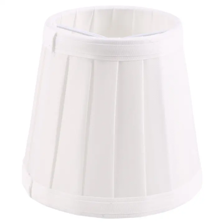 Lámpara de tela vintage, pantalla de mesa, escritorio, cama, cubierta de lámpara, soporte, lámpara de araña, color blanco - 1
